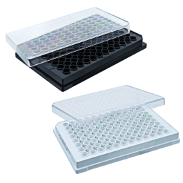 PROGENE® 96-Well Flat-Bottom Black & White Tc-Treated Microplates, Sterile