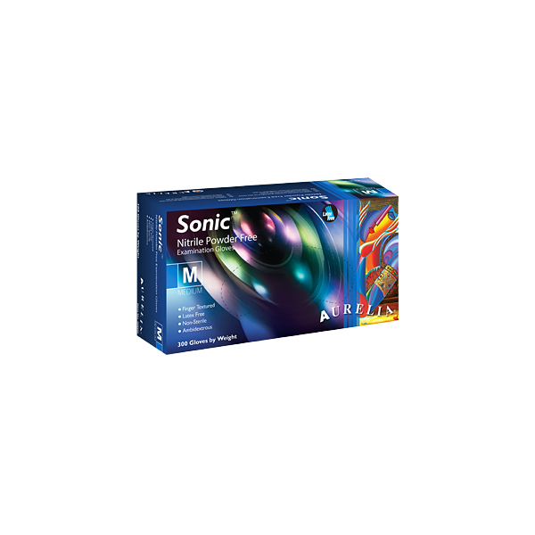 Aurelia® Sonic 100 Finger Textured Powder Free Nitrile Glove