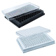 PROGENE® 96-Well Flat-Bottom Black & White TC-Treated Microplates with Lids, Sterile